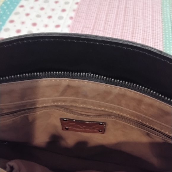 Patricia Nash Zorita Satchel Renaissance Coin Black Leather Tote Braided Purse - Picture 3 of 6